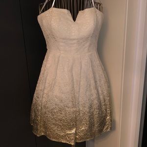Event white and gold dress